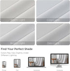 CUCRAF Grayish White Blackout Curtains 72 inch Length 2 Panels Set, Rod Pocket - Image 4