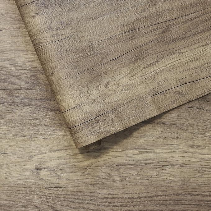 Brown Wood Contact Paper for Cabinets Drawers Wood Grain Vinyl Wrap 3D Wood by BOMENG