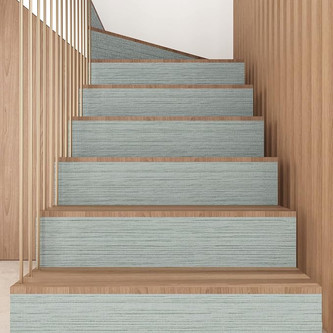 CRE8TIVE Mint Green Grasscloth Wallpaper Removable Textured Wallpaper Stick and - Image 5