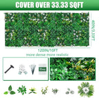 Grooy Artificial Hedge Grass Wall, Boxwood Panels 40"x120", UV Protected - Image 2