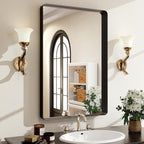 36x24 Inch Black Bathroom Mirror by EASLY