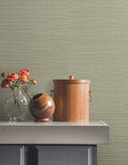 York Wallcoverings Natural Sisal Pine Peel and Stick Grasscloth Wallpaper - Image 2