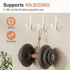 6 Pack Wall Hooks，Metal Hooks Hold up to 45 Lbs，Hooks Wall Mount - Image 2
