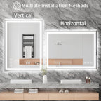 Koonmi 38"x26" LED Mirror for Bathroom, 90CRI Anti-Fog Vanity Mirror - Image 6