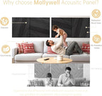 Mollywell Art Acoustic Wall Panels, 24x24 Inch 8 Pack, Wood Veneer, Sound - Image 4