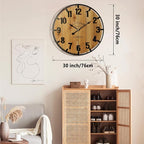 Vantic Farmhouse 30 Inch Extra Large Decorative Wall Clock - Image 8