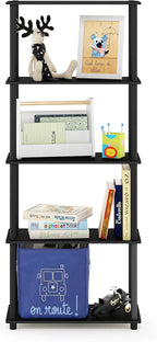 Furinno TURN-N-TUBE Storage Shelves, 5-Tier Book Shelf, Corner Shelf, Toolless - Image 3