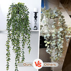 Artificial Hanging Plant 2 Pcs Faux Plant Ivy Vine Faux Eucalyptus Vines Fake - Image 3