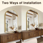 FICTOR Bathroom Mirror for Wall, Arched Vanity Bathroom Mirror for Over Sink - Image 5