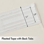 MIULEE Ivory Back Tab Blackout Curtains 108 Inch Long 2 Panels Set - Image 4