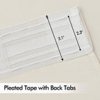 MIULEE Ivory Back Tab Blackout Curtains 72 Inches Long 2 Panels Set - Image 4