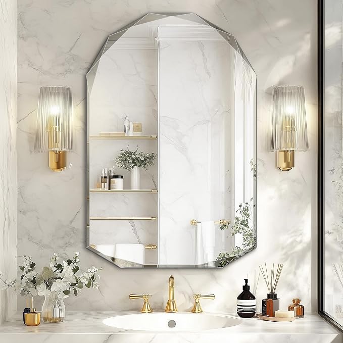 Suidia Bathroom Mirror, Frameless Bathroom Mirror - Image 9