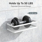 PUSDON Mesh Shower Caddy Wall Mount, Heavy Duty Adhesive Bathroom Shelf - Image 6