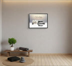 Floating Framed Zen Wall Art, Just Breathe Stone Poster Picture - Image 5