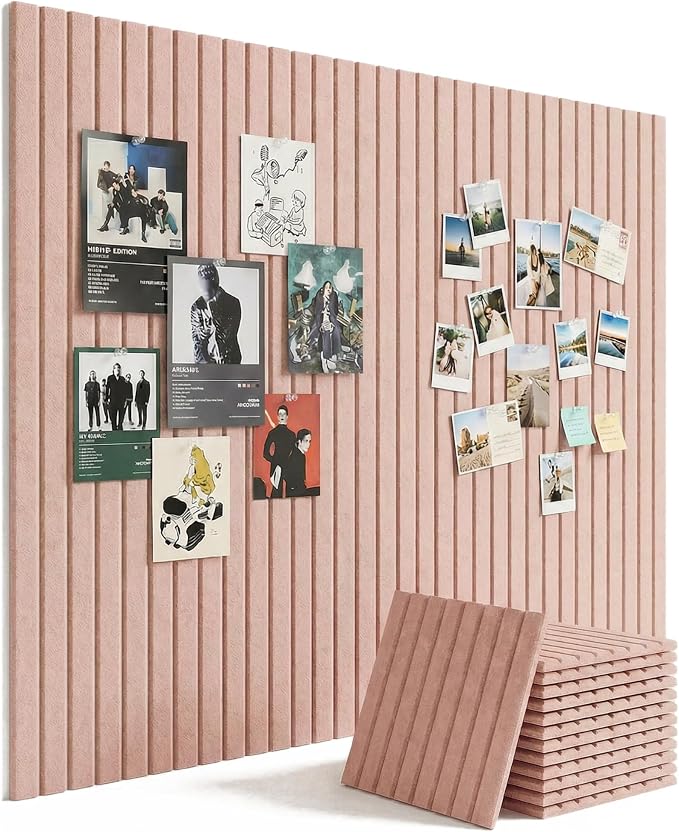 Aothia 12-Pack Felt Bulletin Board Tiles 48"x36", Modular Pin Board by AothiaSimpleNaturalUnique