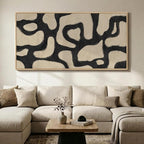 Oversized Framed Abstract Horizontal Wall Art by MXART