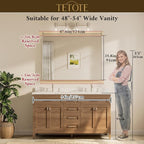 TETOTE 48 x 36 Inch Brushed Nickel Mirror - Image 8