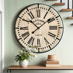 EMAX HOME Rustic Farmhouse Wall Clock 24 Inch, Vintage Oldtown London Wooden by EMAXHOME