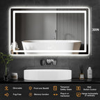 Led Mirror for Bathroom, 30x50 Bathroom Vanity Mirror for Wall - Image 8