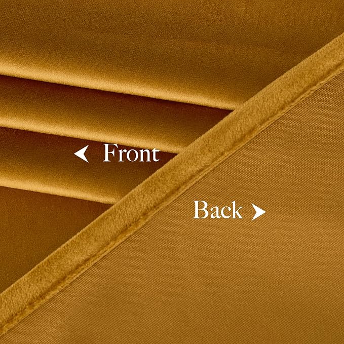NICETOWN Yellow Velvet Curtains 90 inch Long - Image 7
