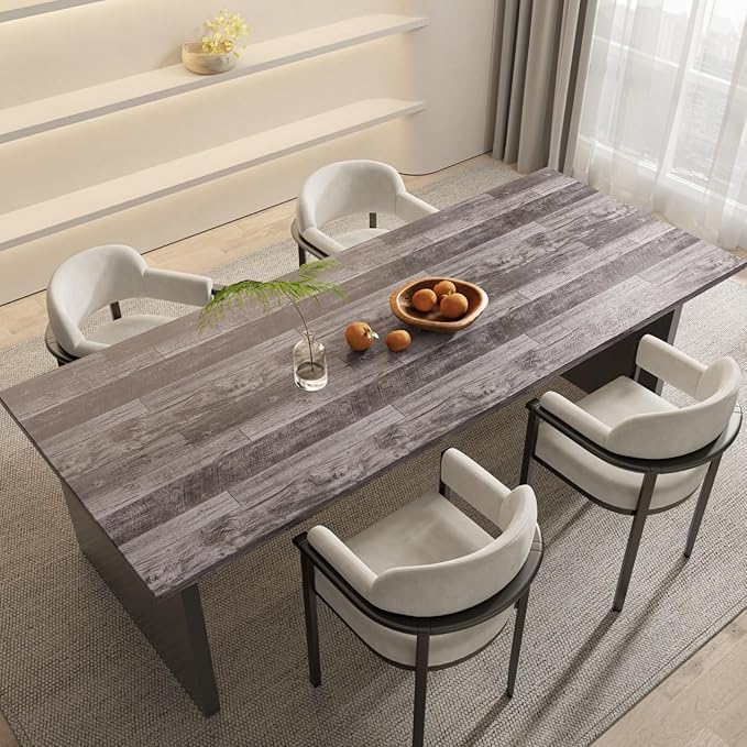 TANONE Wood Contact Paper Peel and Stick Wallpaper Gray, Self Adhesive - Image 2