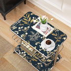 Laatse Dark Blue Leaf Wallpaper Peel and Stick Dark Floral Wallpaper - Image 8