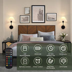Rechargeable Battery Operated Wall Sconces Sets of 2, 15 Colors Wireless Wall - Image 3