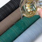 Blue Grasscloth Peel and Stick Wallpaper Texture Contact Paper A Set of 15.7" X - Image 4