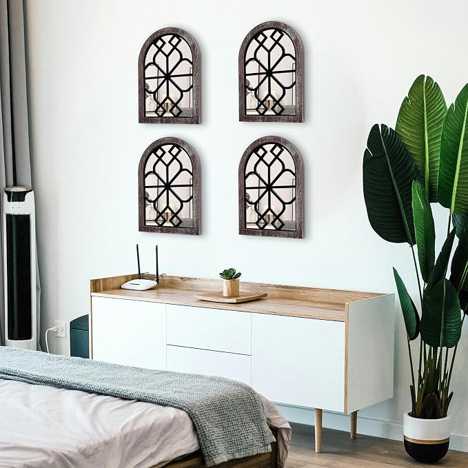 ZEXUIRU 4 Set. Rustic Wall Mirrors - Image 6