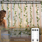 suddus 200 LED Vine with Light Plug in, 6.5ft x 6.5ft Pothos Fairy Curtain - Image 3