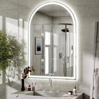 BEAUTYPEAK 48x30 LED Arch Bathroom Mirror by BEAUTYPEAK
