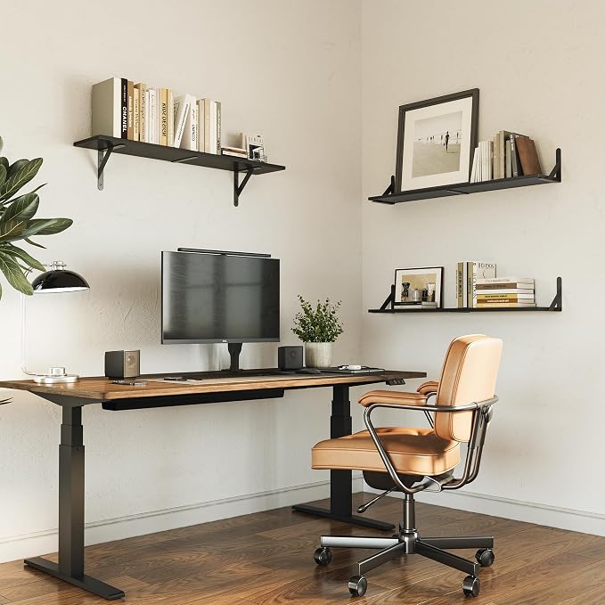 WOPITUES Floating Shelves for Wall 40″W x 8″D, Long Wall Mounted Shelves Set of - Image 4