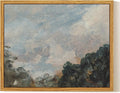 InSimSea Framed Canvas Wall Art, Vintage Landscape Painting, Rustic Nature by InSimSeaArt