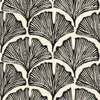 Tempaper x Novogratz Zebra Black Feather Palm Removable Peel and Stick Wallpaper by TempaperCo