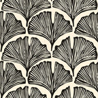 Tempaper x Novogratz Zebra Black Feather Palm Removable Peel and Stick Wallpaper by TempaperCo