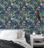 Floral Peel and Stick Wallpaper Bird and Floral Contact Paper 16.9inch x - Image 6