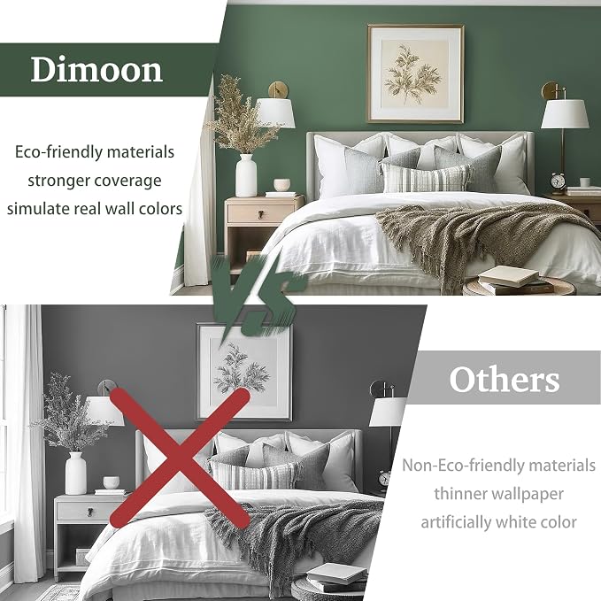 Dimoon 17.7''x393'' Peel and Stick Wallpaper Green Contact Paper - Image 9