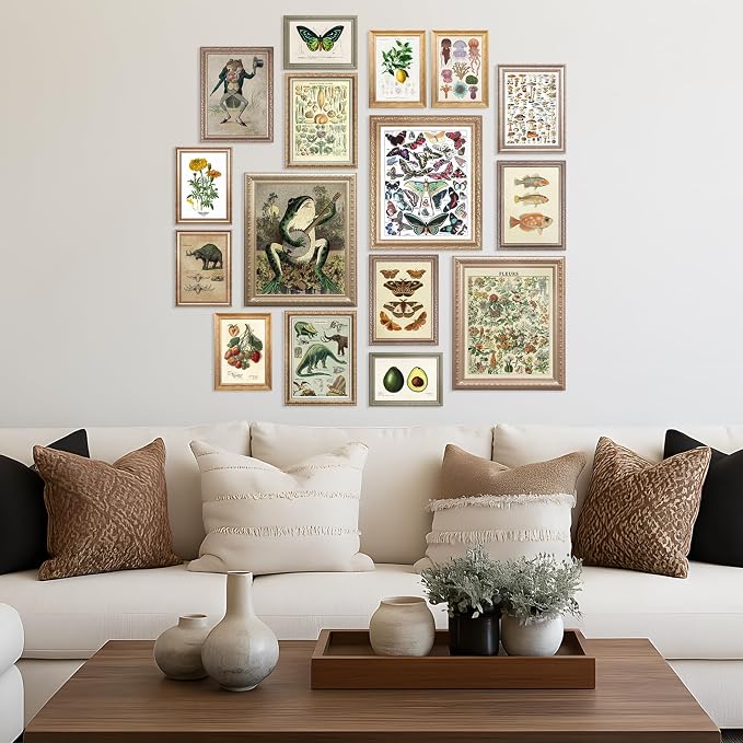 LANCHI95 6 Pcs Vintage Botanical Wall Art Set – Unframed Aesthetic Cottagecore - Image 4