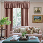 NICETOWN Velvet Cafe Windows Valance, Dusty Rose Pink Window Treatment - Image 4