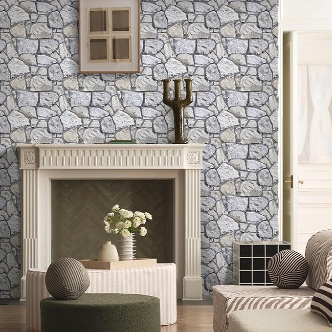 3D Faux Stone Wall Panels Peel and Stick, Stone-Look Textured Wall Sticker - Image 7