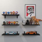 DOLLFIO Floating Shelves, 5 Sets Wall Shelves, Wood Floating Shelves - Image 4