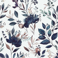 Yasinet Navy Blue Peel and Stick Wallpaper Blue Floral Wallpaper Vintage by Yasinet