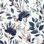 Yasinet Navy Blue Peel and Stick Wallpaper Blue Floral Wallpaper Vintage by Yasinet