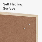 U Brands Cork Bulletin Board, Light Birch Wood Frame - Image 2