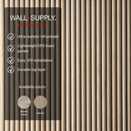 Wall!Supply 3D Wall Panels – Faux Natural Wood Round Slatted – Lightweight Foam - Image 4