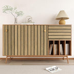 VEELIKE Natural Light Oak Wood Slat Peel and Stick Wallpaper Wood Panel - Image 7