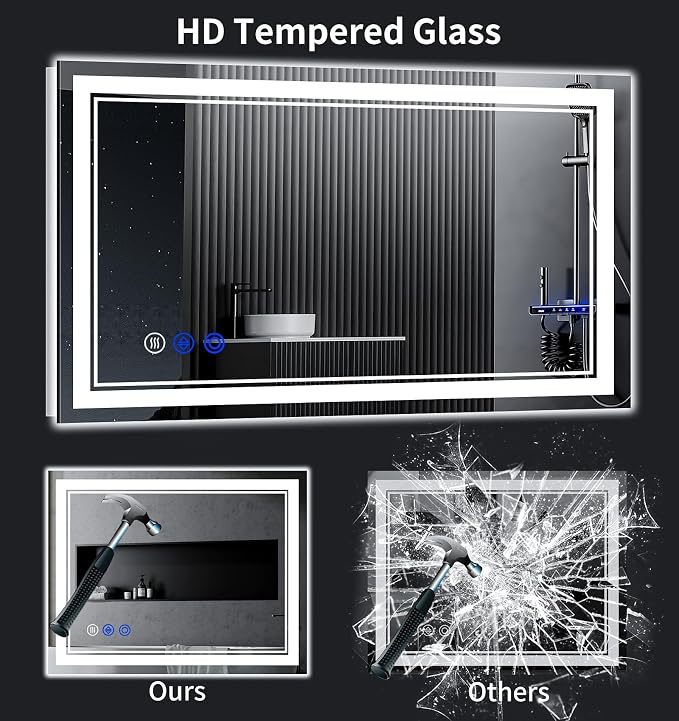 55"x30" LED Bathroom Mirror - Image 7