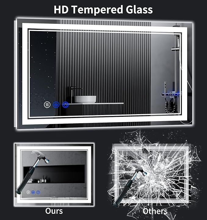 50"x30" LED Bathroom Mirror - Image 7