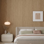 Grasscloth Wallpaper Peel and Stick Tan Texture Wallpaper - Image 6