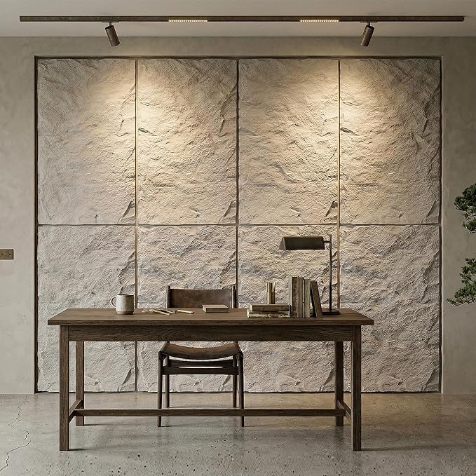 VooBang 4 Pack 3D Wall Panels, Lava Rock Molten Texture PU Wall Panels - Image 6